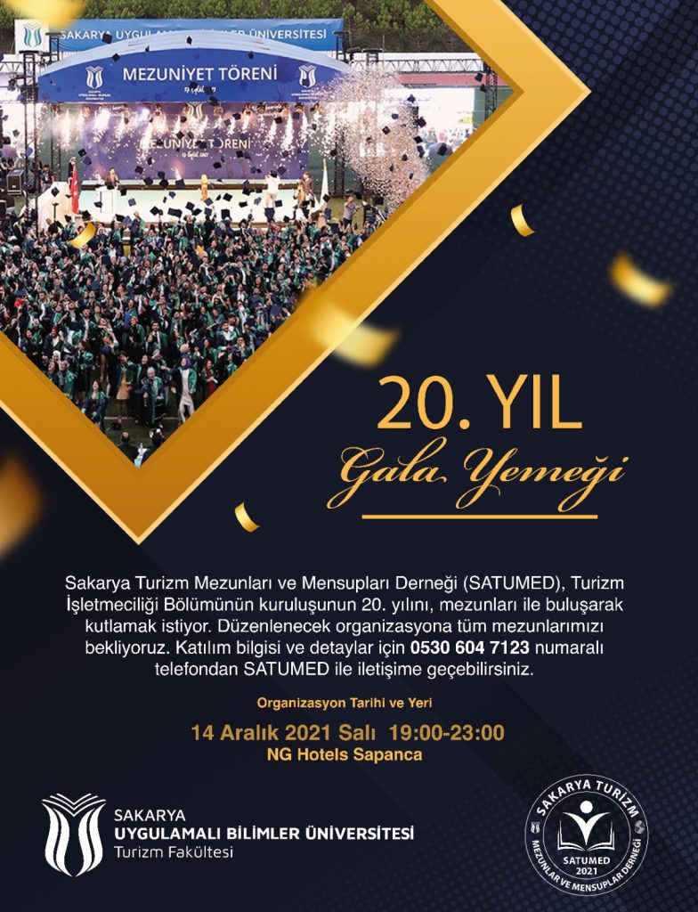 Sau Turizm 20. Kuruluş Yıldönümü Mezunlar Gala Yemeği